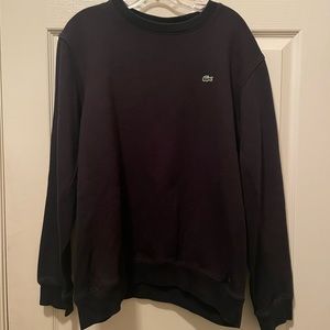 Black Lacoste crew neck sweat shirt
